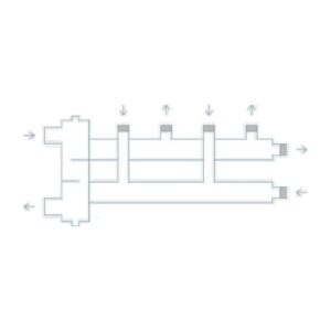 Коллектор дублер рядный с гидроразделителем до 85 кВт 2+1