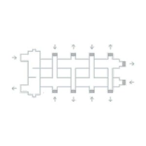 Коллектор дублер рядный с гидроразделителем до 85 кВт 2+1+2