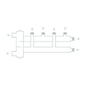 Коллектор дублер рядный с гидроразделителем до 100 кВт 2+1