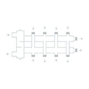 Коллектор дублер рядный с гидроразделителем до 100 кВт 2+1+2