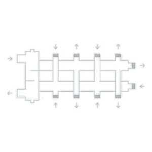 Коллектор дублер рядный с гидроразделителем до 150 кВт 2+1+2