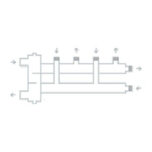 Коллектор дублер рядный с гидроразделителем до 150 кВт 2+1
