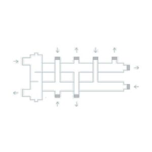 Коллектор дублер рядный с гидроразделителем из нержавеющей стали до 100 кВт 2+1+1